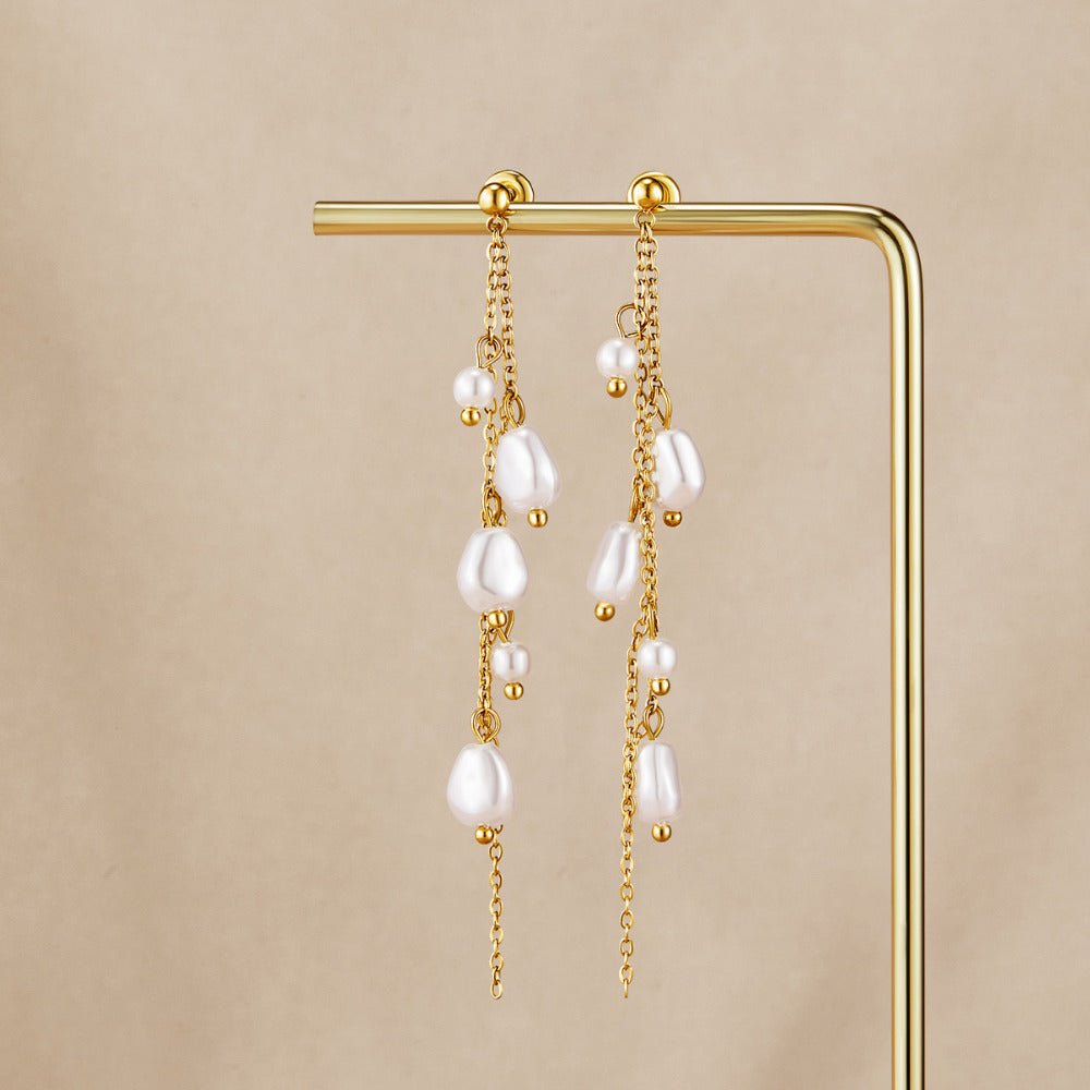 Penelope Pearl Drop Earrings - Beautiful Earth Boutique