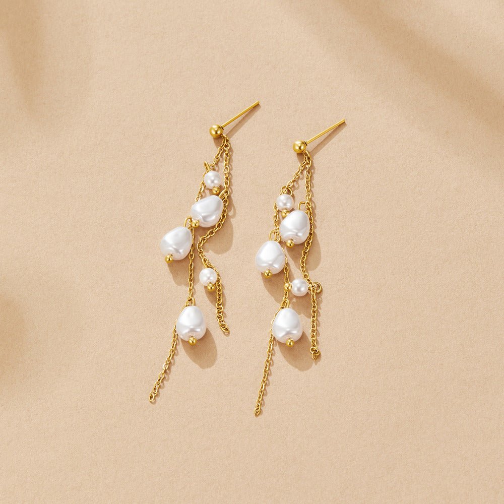 Penelope Pearl Drop Earrings - Beautiful Earth Boutique