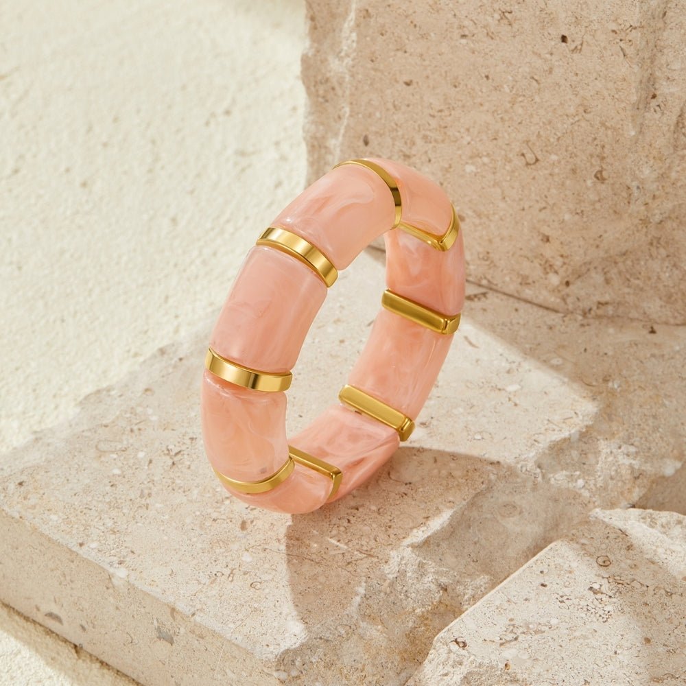 Priya Elastic Blush Pink Bracelet - Beautiful Earth Boutique
