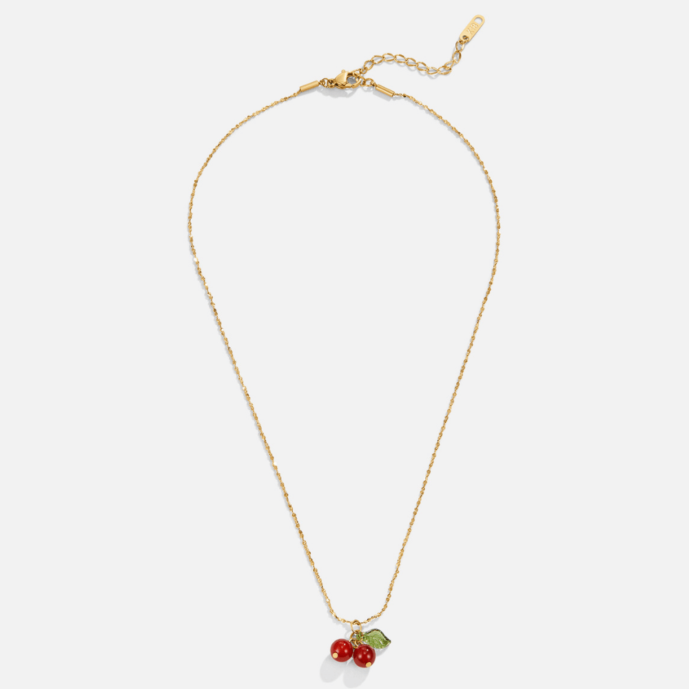 Red Cherry Pendant Necklace - Beautiful Earth Boutique