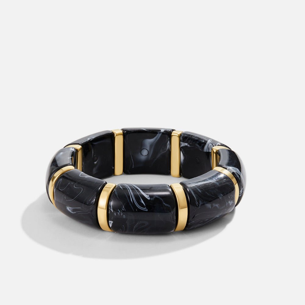 Sabina Black Marbled Bracelet - Beautiful Earth Boutique