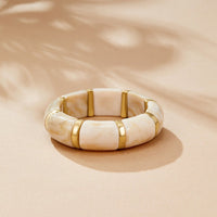 Sabina White Marbled Bracelet - Beautiful Earth Boutique