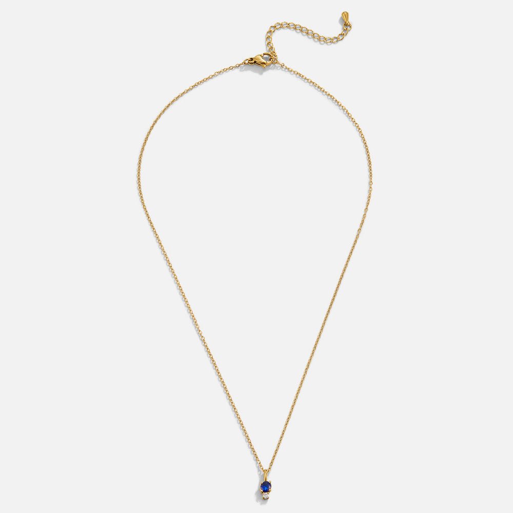 Sapphire Drop Pendant Necklace - Beautiful Earth Boutique