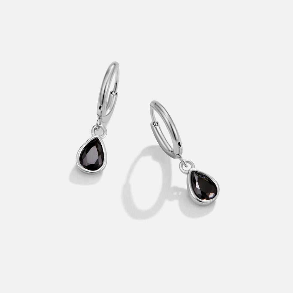 Silver Midnight Teardrop Earrings - Beautiful Earth Boutique