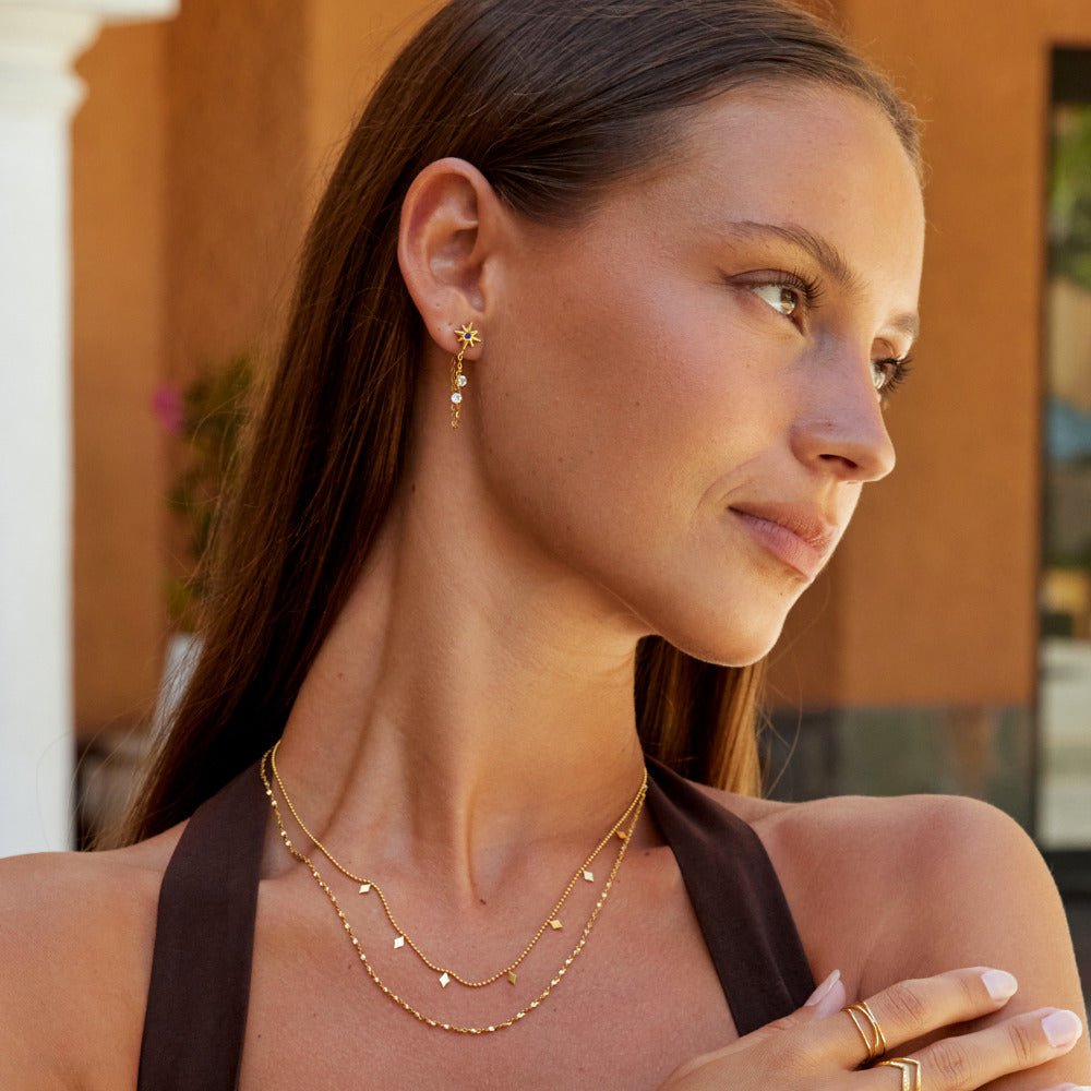 Starburst Crystal Drop Earrings - Beautiful Earth Boutique