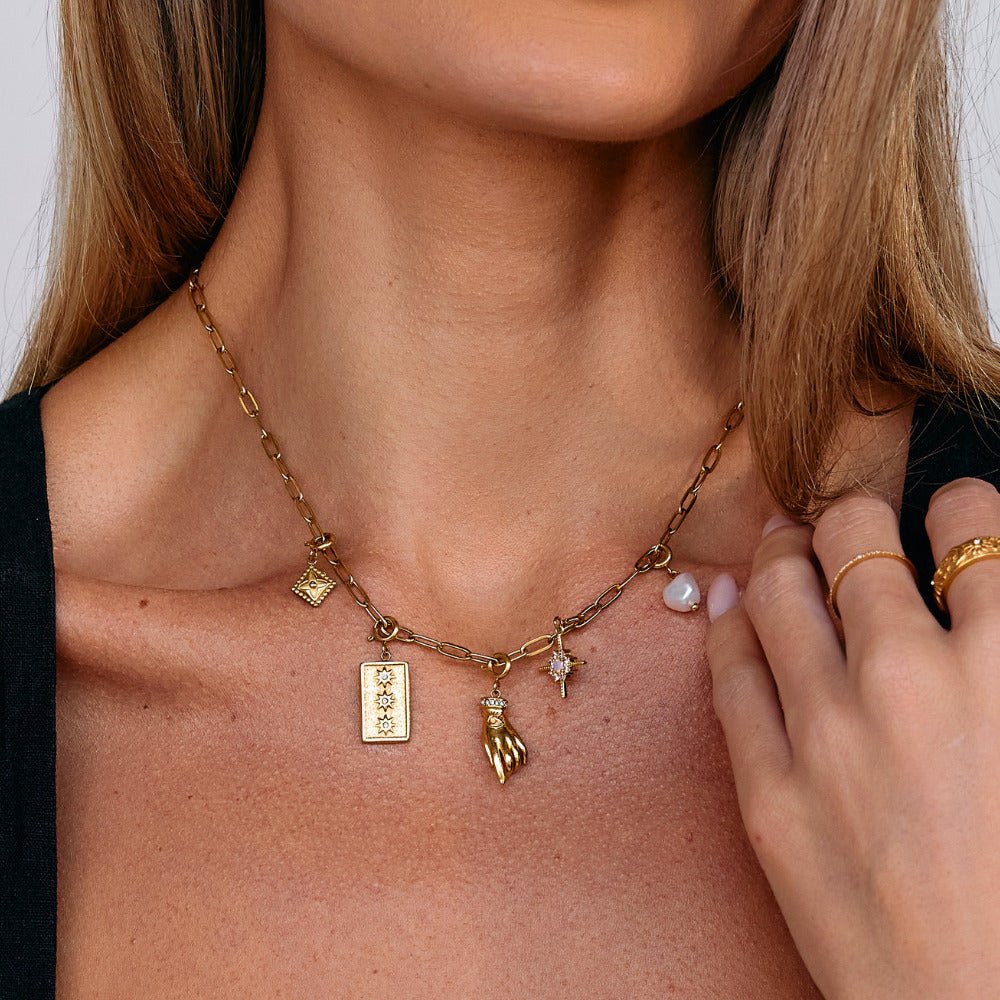 Victoria Gold Hand Charm - Beautiful Earth Boutique