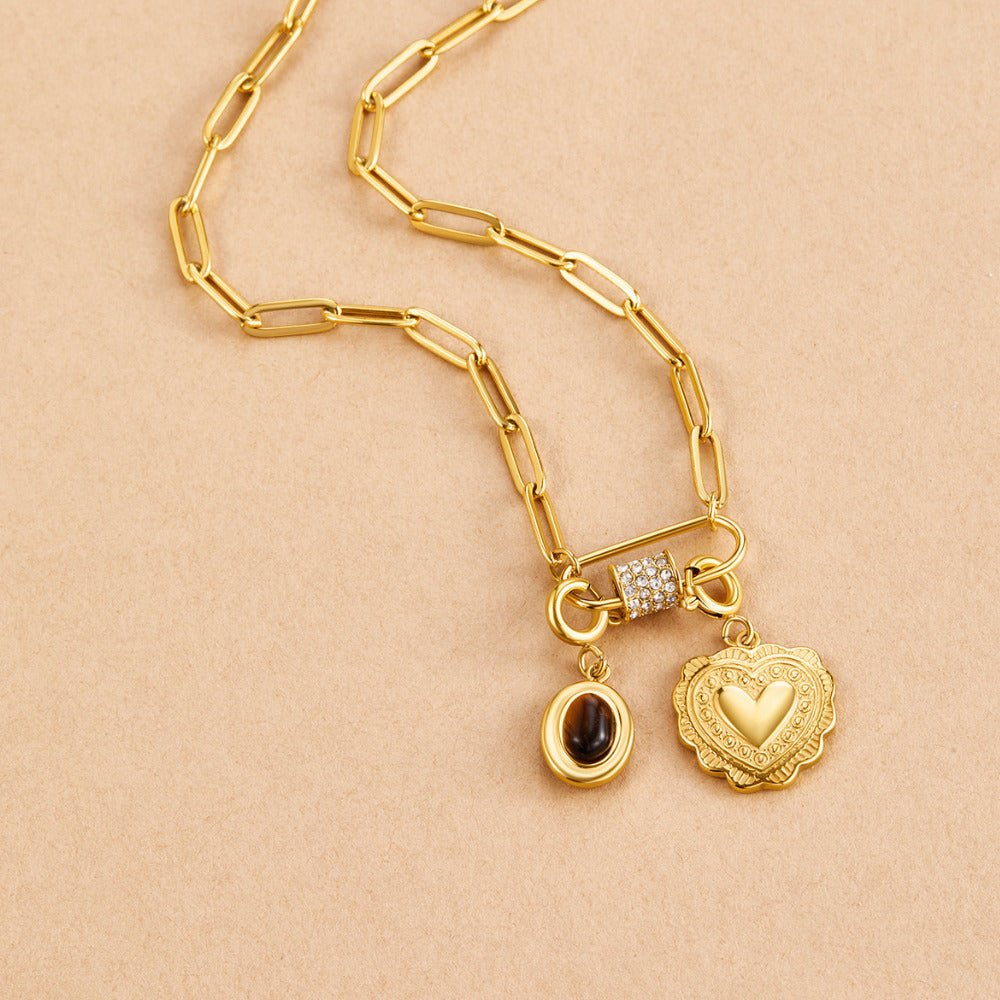 Vintage Gold Heart Charm - Beautiful Earth Boutique