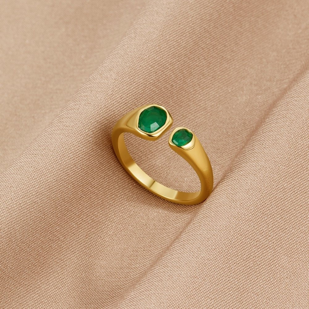Vintage Green Emerald Wrap Ring - Beautiful Earth Boutique