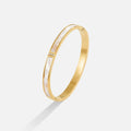 White Sahara Gold Bangle - Beautiful Earth Boutique