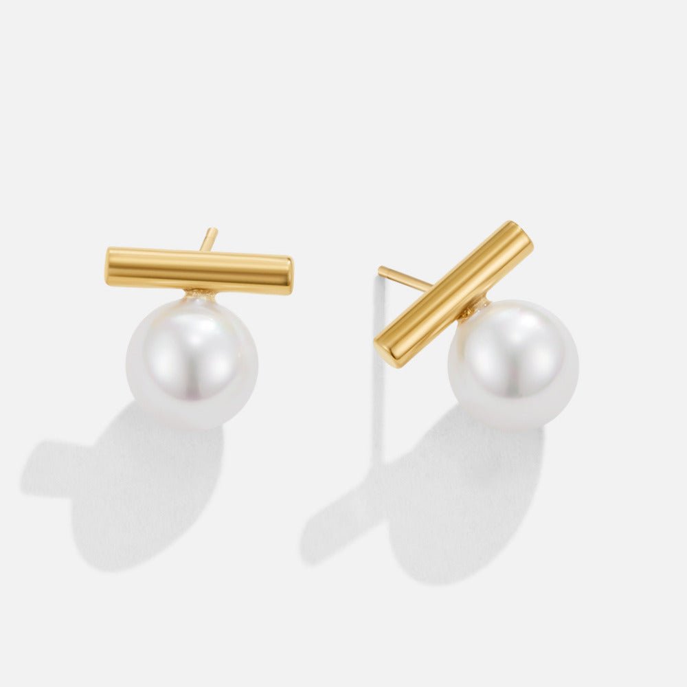 Yuna Pearl Stud Earrings - Beautiful Earth Boutique